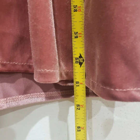 After Six Off the Shoulder Velvet Maxi Dress Gown Size 10R Tawny Rose Side Slit